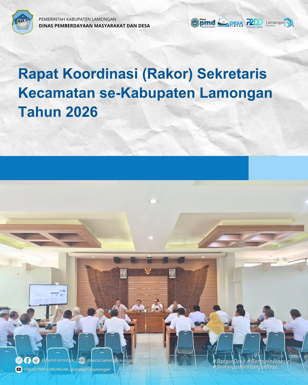 Foto: RAPAT KOORDINASI (RAKOR) SEKRETARIS KECAMATAN SE-KABUPATEN LAMONGAN TAHUN 2026