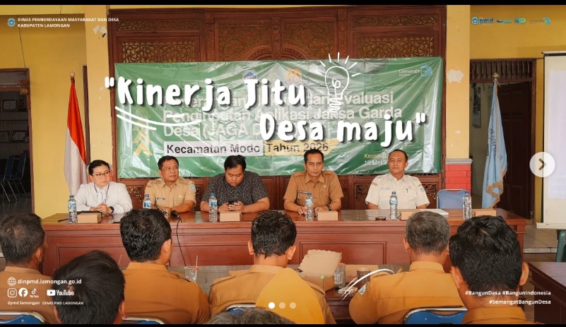 Foto: KEPALA DINAS PMD HADIRI PENERANGAN HUKUM DAN EVALUASI PENERAPAN APLIKASI JAGA DESA DI KECAMATAN MODO