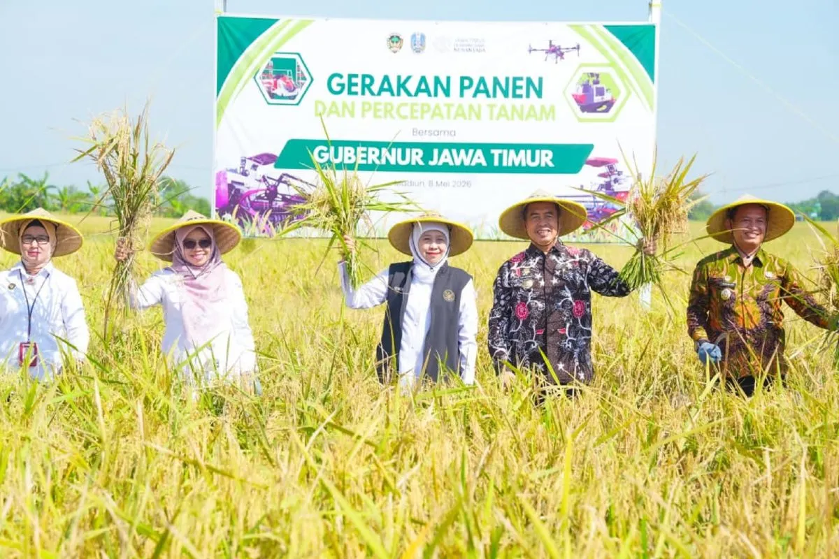 Foto: JATIM MANTAPKAN POSISI LUMBUNG PANGAN, TARGET PRODUKSI PADI NAIK 5 PERSEN PADA 2026
