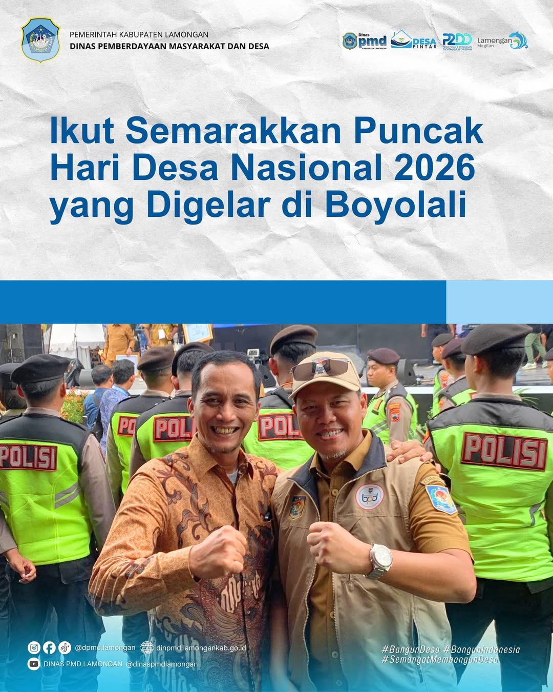 Foto: IKUT SEMARAKKAN PUNCAK HARI DESA NASIONAL 2026 YANG DIGELAR DI BOYOLALI