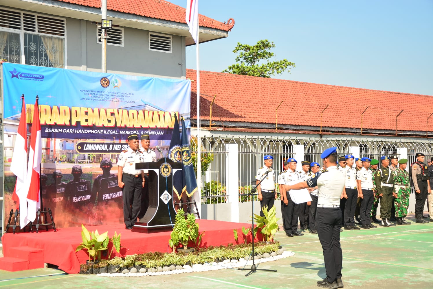 Foto: KALAPAS LAMONGAN TEGASKAN KOMITMEN ZERO HALINAR BERSAMA APH DAN STAKEHOLDER