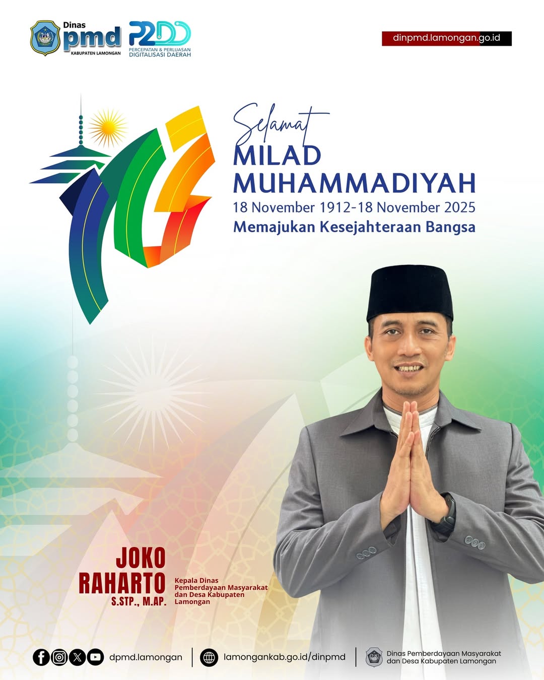 Foto: SELAMAT MILAD MUHAMMADIYAH