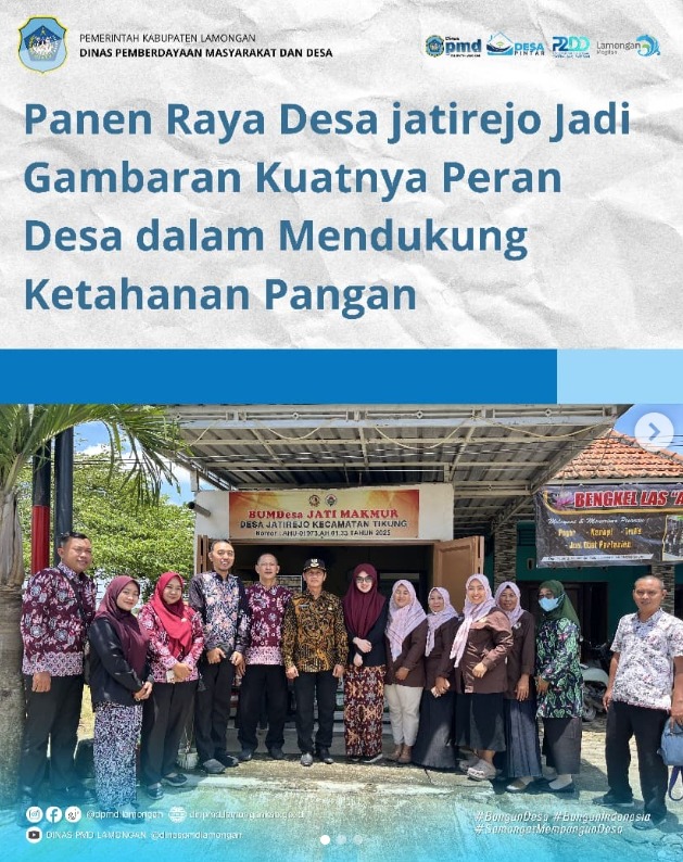 Foto: PANEN RAYA DESA JATIREJO JADI GAMBARAN KUATNYA PERAN DESA DALAM MENDUKUNG KETAHANAN PANGAN