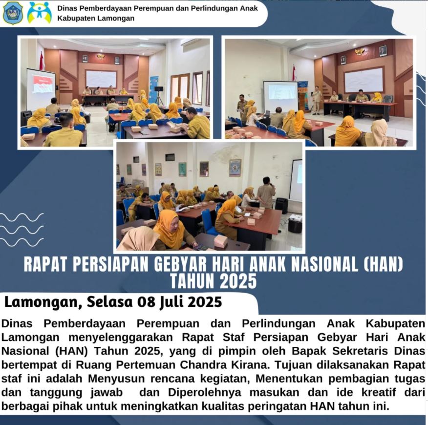 Foto: DPPPA Lamongan Matangkan Gebyar Hari Anak Nasional 2025