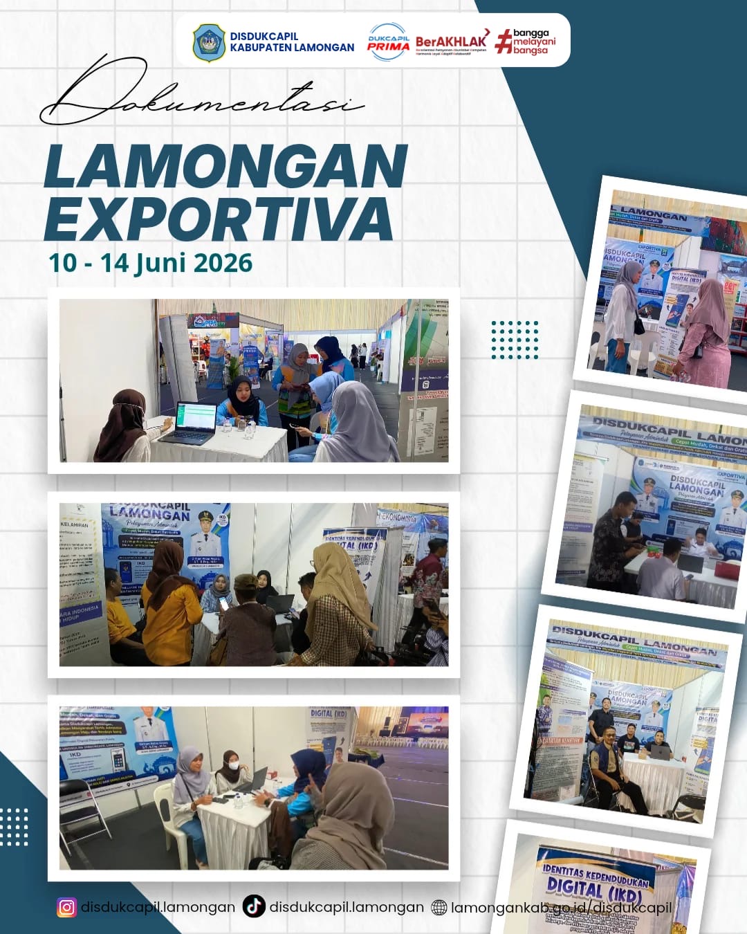 Disdukcapil Kabupaten Lamongan turut berpartisipasi dalam kegiatan Lamongan Exportiva 2026