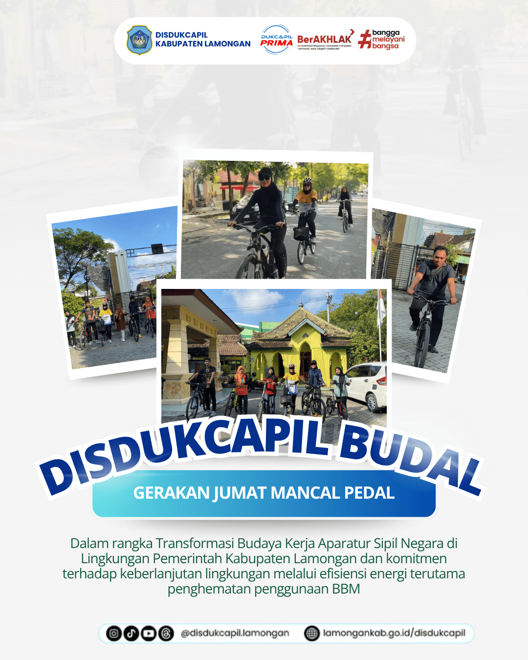 Foto: Disdukcapil Lamongan Budal! Gerakan Jumat Mancal Pedal Dukung Lingkungan dan Efisiensi Energi