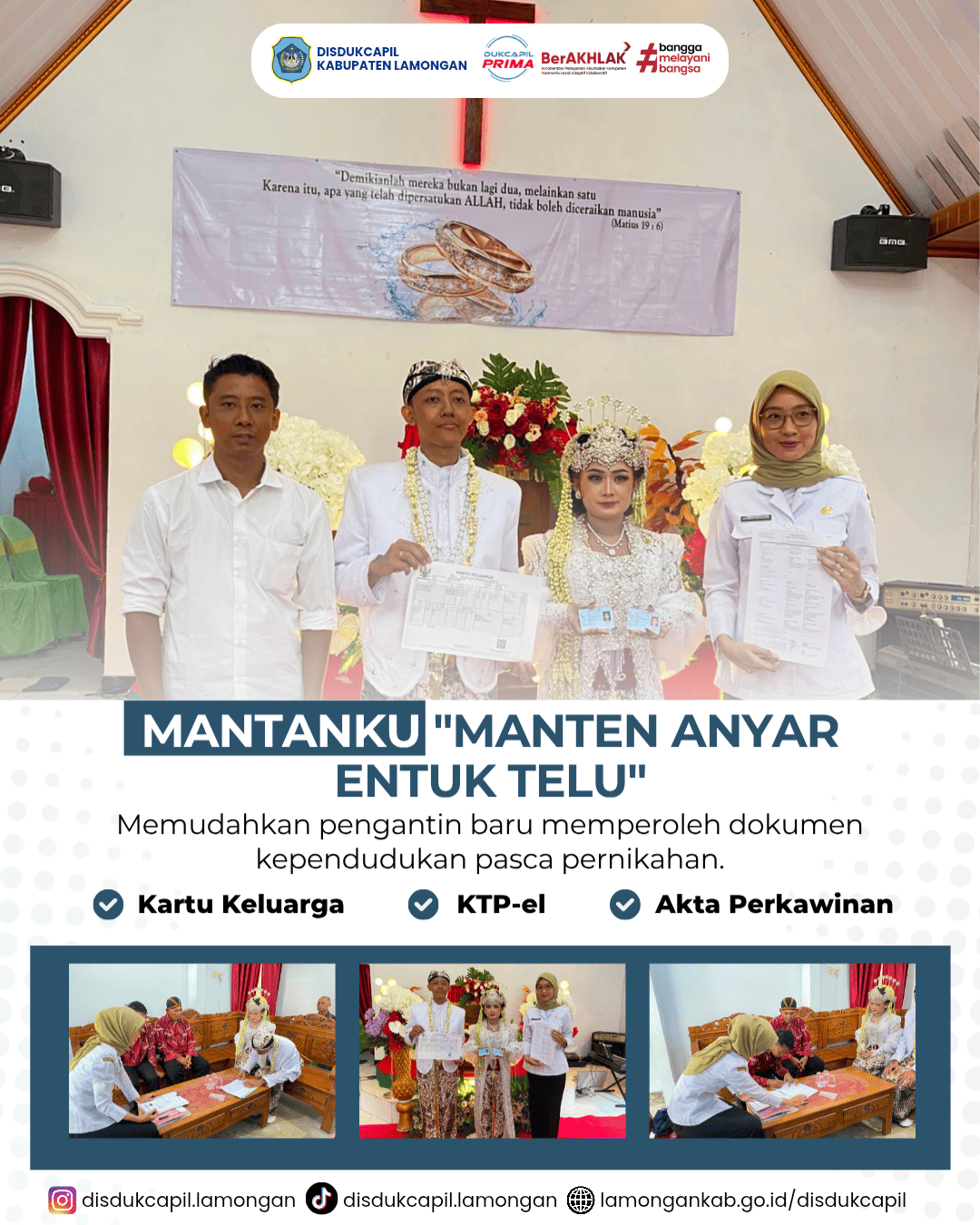Foto: Layanan Administrasi Kependudukan bagi Pengantin Baru Non-Muslim