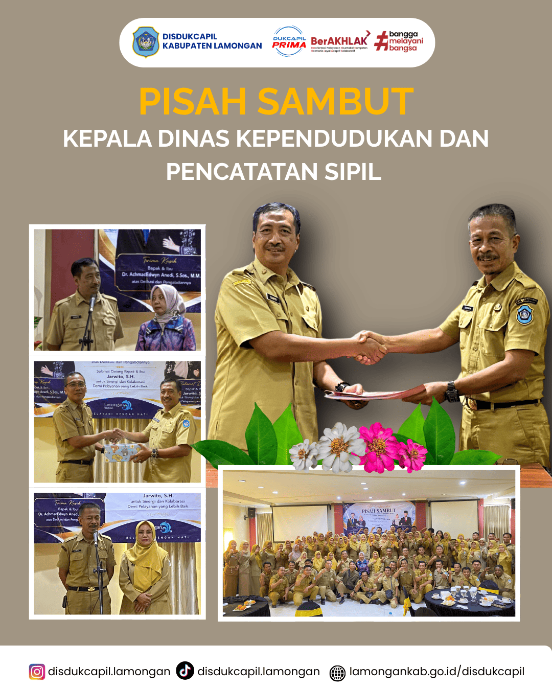 Pisah Sambut Kepala Dinas Kependudukan dan Pencatatan Sipil