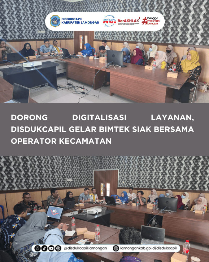 Foto: Dorong Digitalisasi Layanan, Disdukcapil Gelar Bimtek SIAK bersama Operator Kecamatan