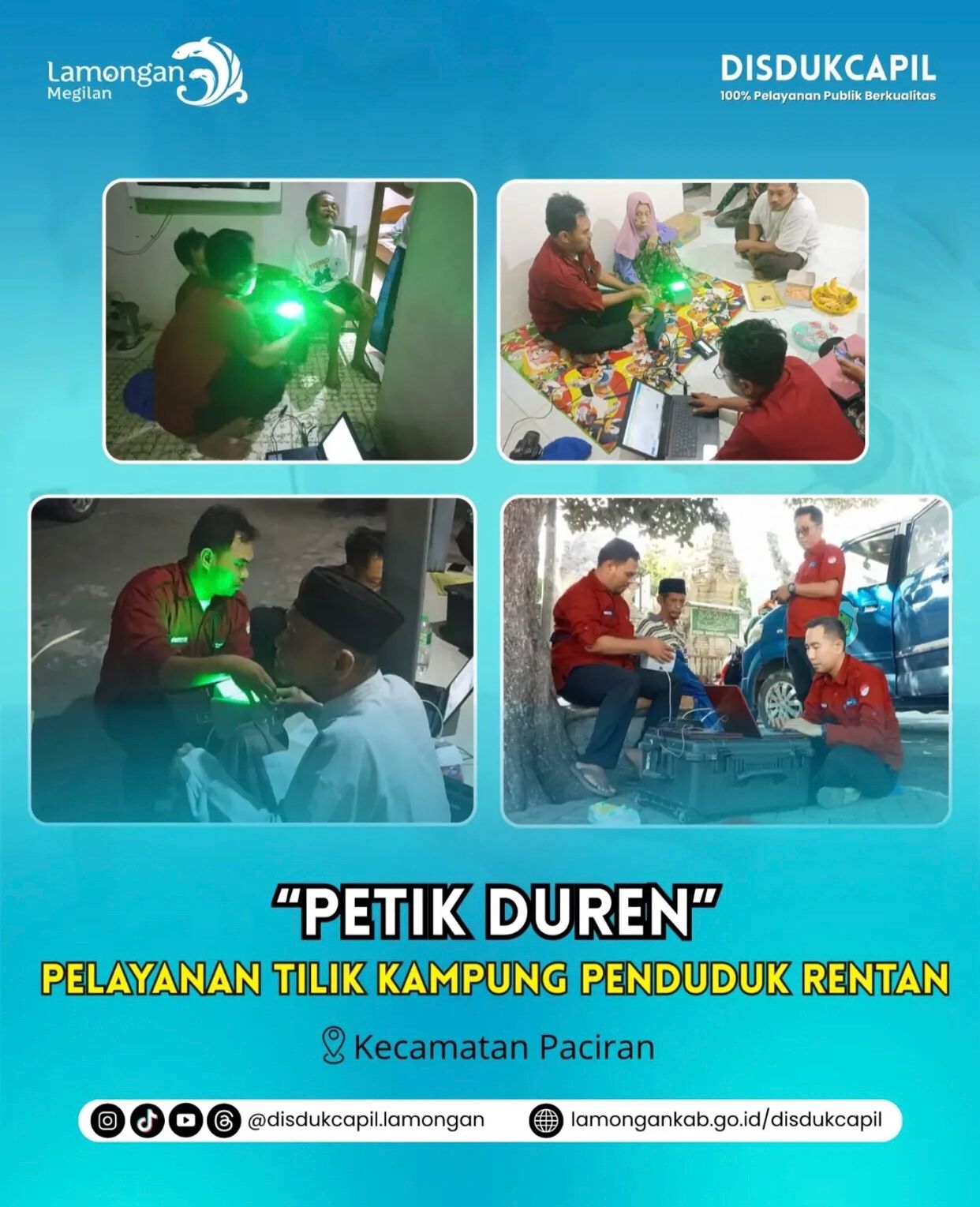 Foto: Dekatkan Layanan Adminduk, Petik Duren Sambangi Kecamatan Paciran