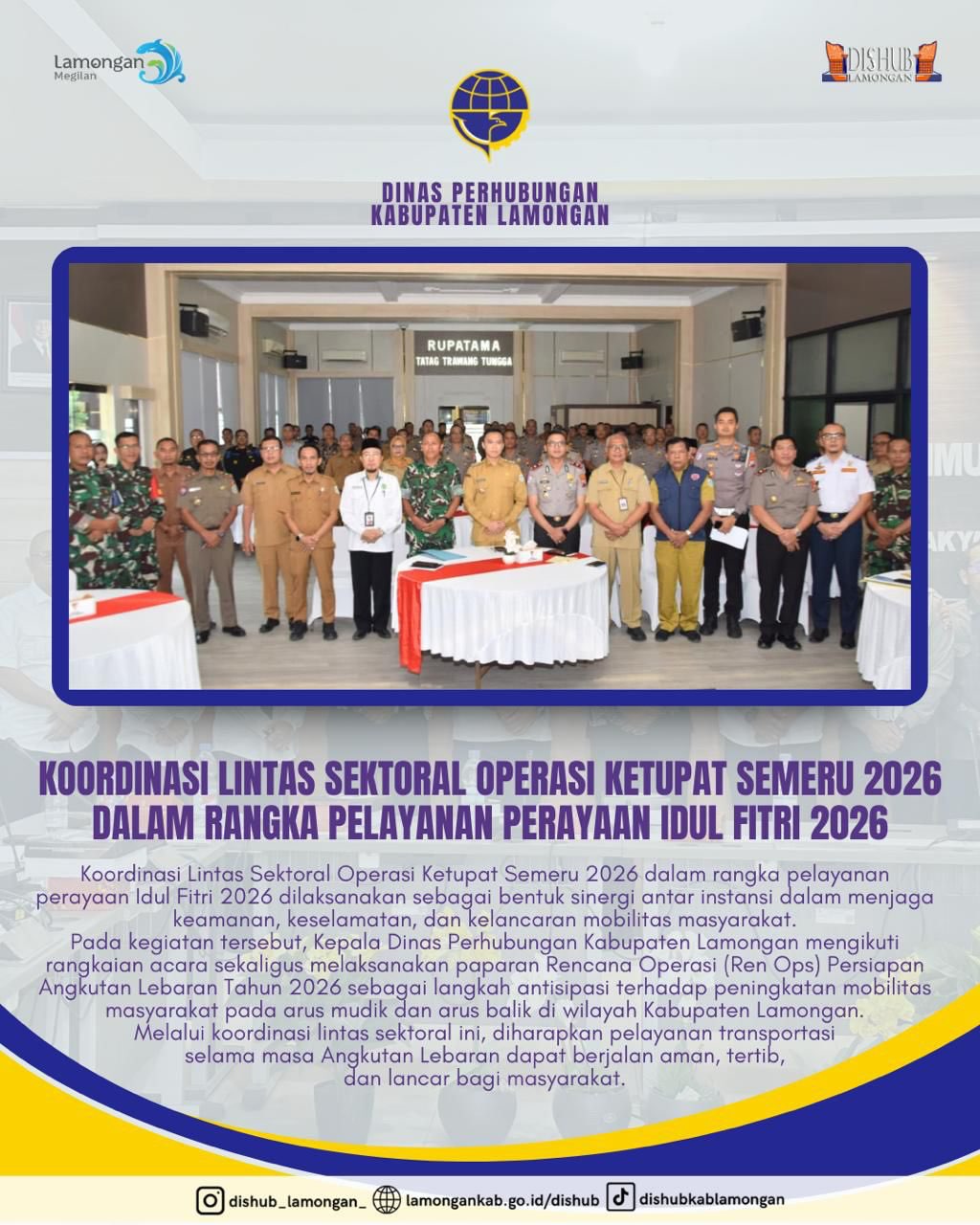 Foto: Koordinasi Lintas Sektoral Operasi Ketupat Semeru 2026