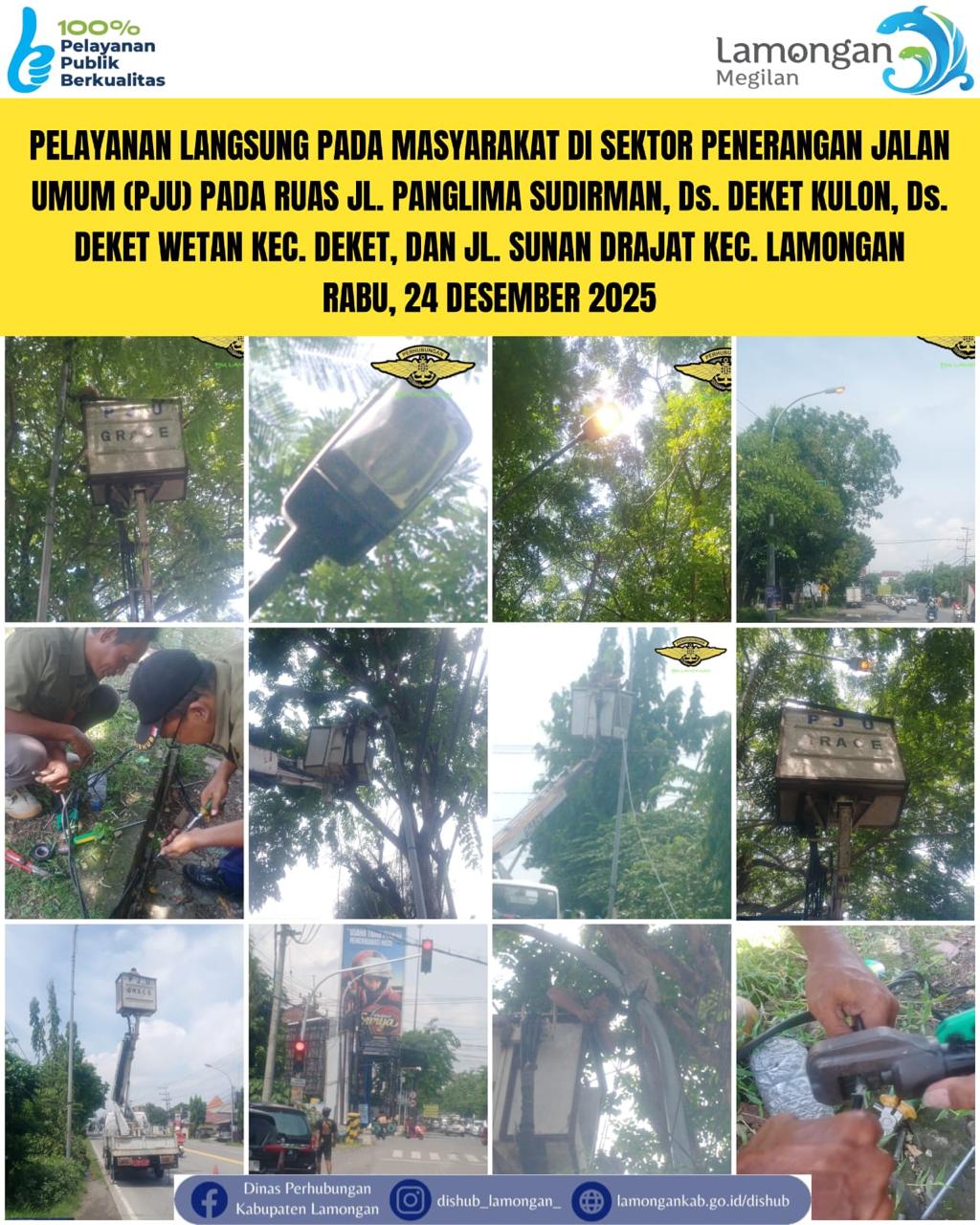 Foto: Pelayanan Langsung pada Masyarakat di Sektor Penerangan Jalan Umum (PJU) di Kecamatan Deket & Lamongan