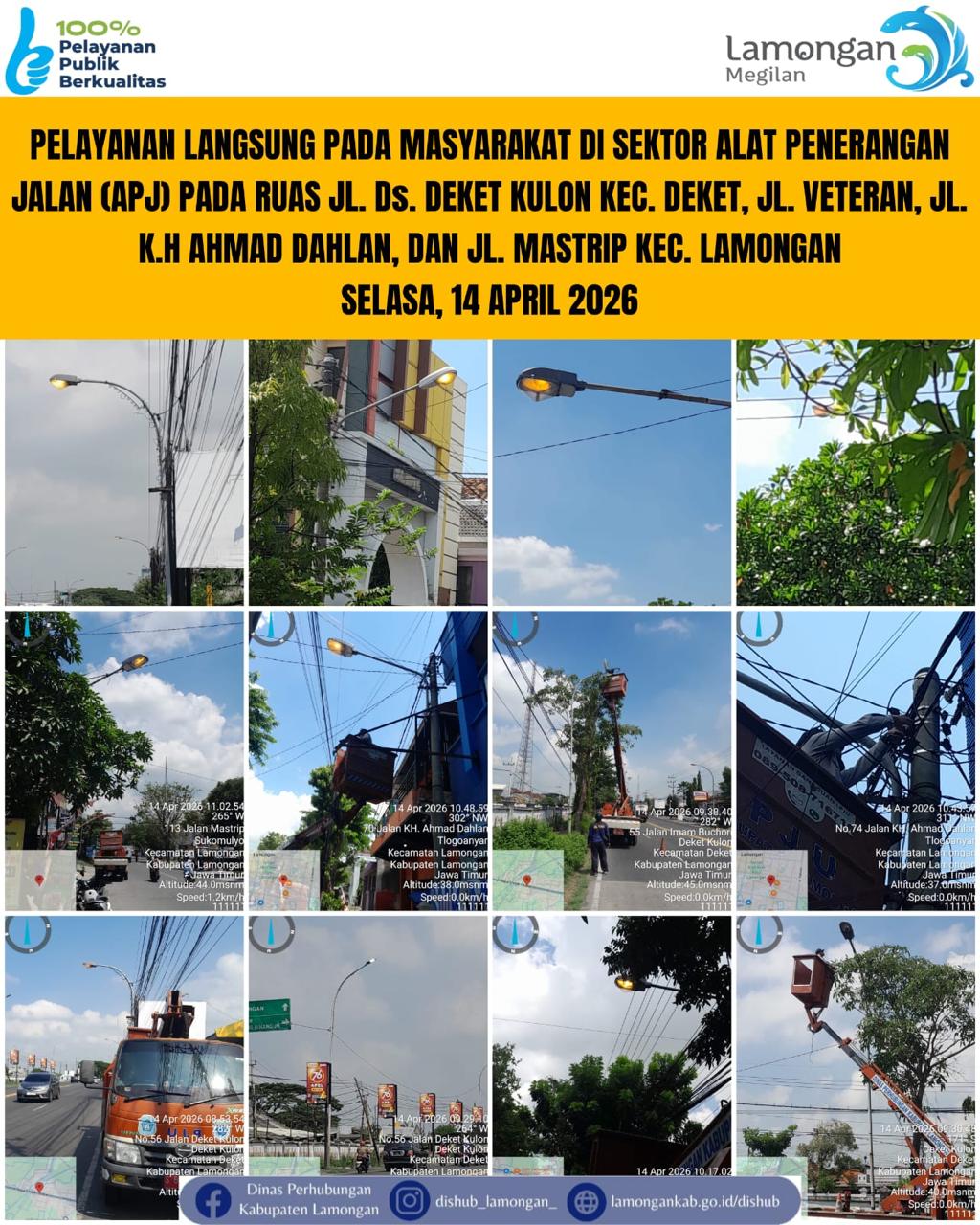 Foto: Pelayanan Langsung pada Masyarakat di Sektor Penerangan Jalan Umum (PJU) di Kecamatan Lamongan