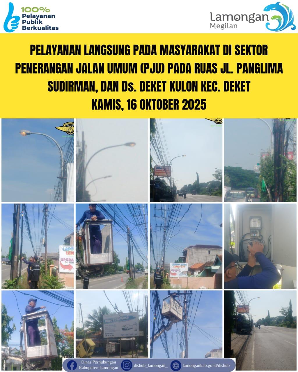 Foto: Pelayanan Langsung pada Masyarakat di Sektor Penerangan Jalan Umum (PJU) di Kecamatan Deket