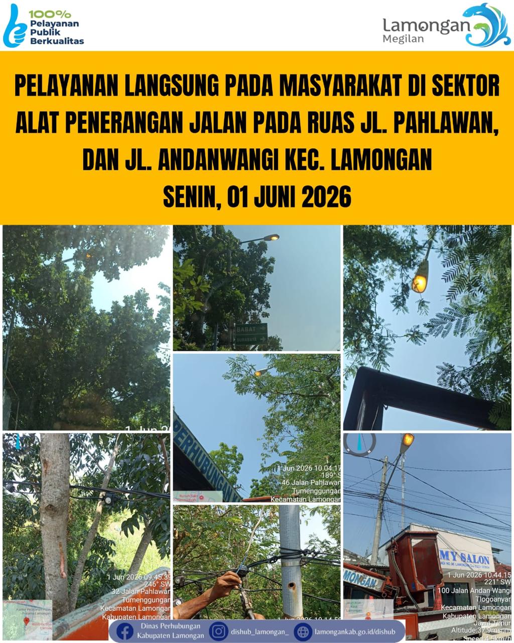Foto: Pelayanan Langsung pada Masyarakat di Sektor Penerangan Jalan Umum (PJU) di Kecamatan Lamongan