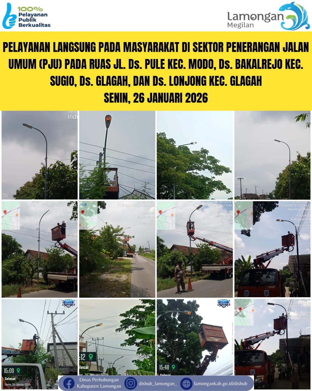 Foto: Pelayanan Langsung pada Masyarakat di Sektor Penerangan Jalan Umum (PJU) di Kecamatan Modo & Glagah