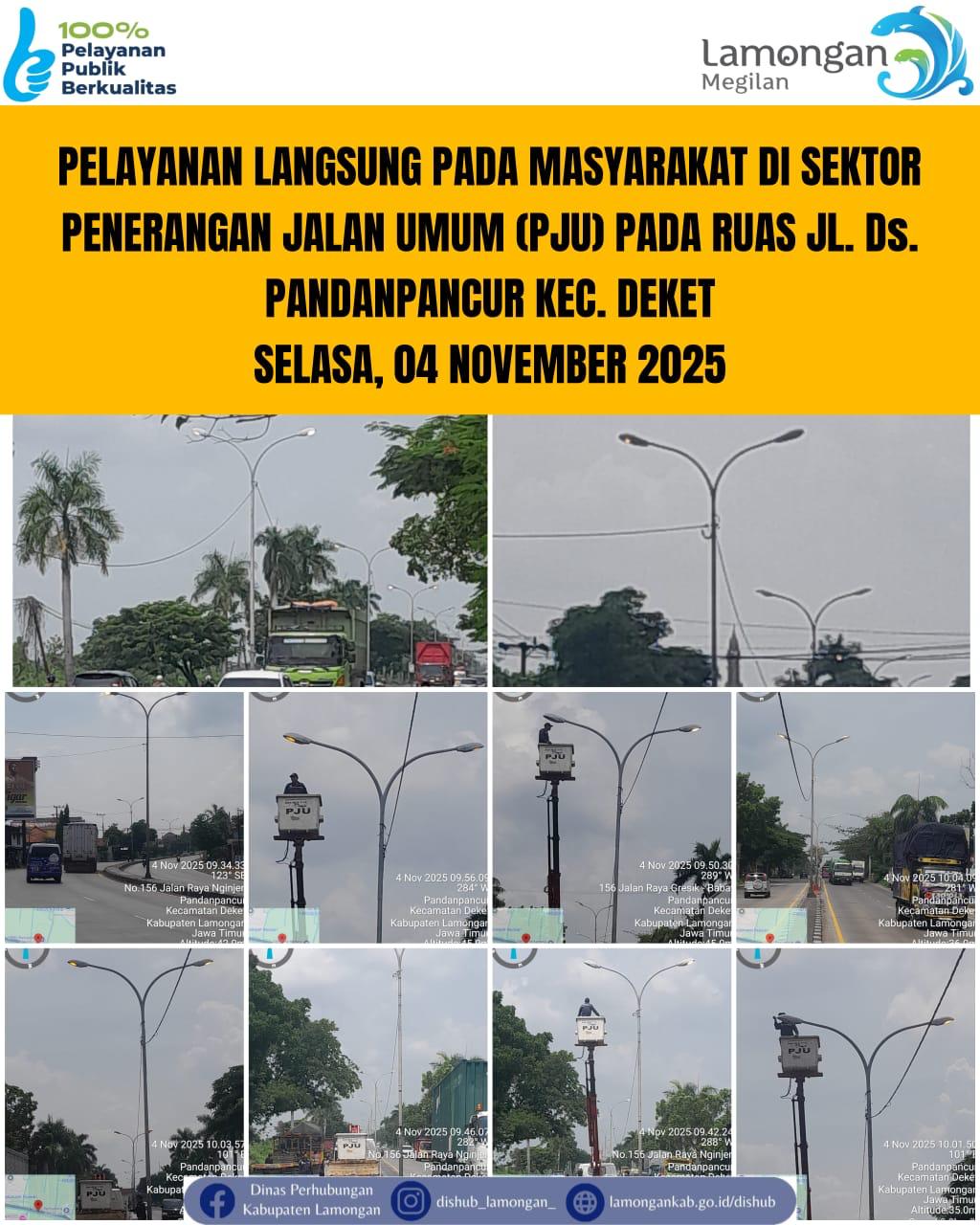 Foto: Pelayanan Langsung pada Masyarakat di Sektor Penerangan Jalan Umum (PJU) di Kecamatan Deket