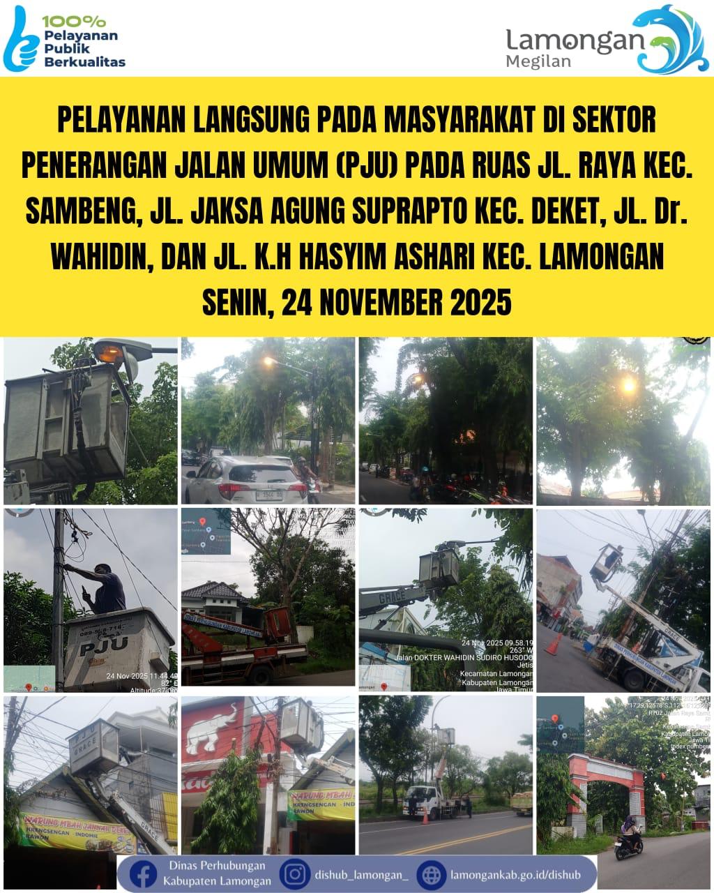 Pelayanan Langsung pada Masyarakat di Sektor Penerangan Jalan Umum (PJU) di Kecamatan Sambeng, De...