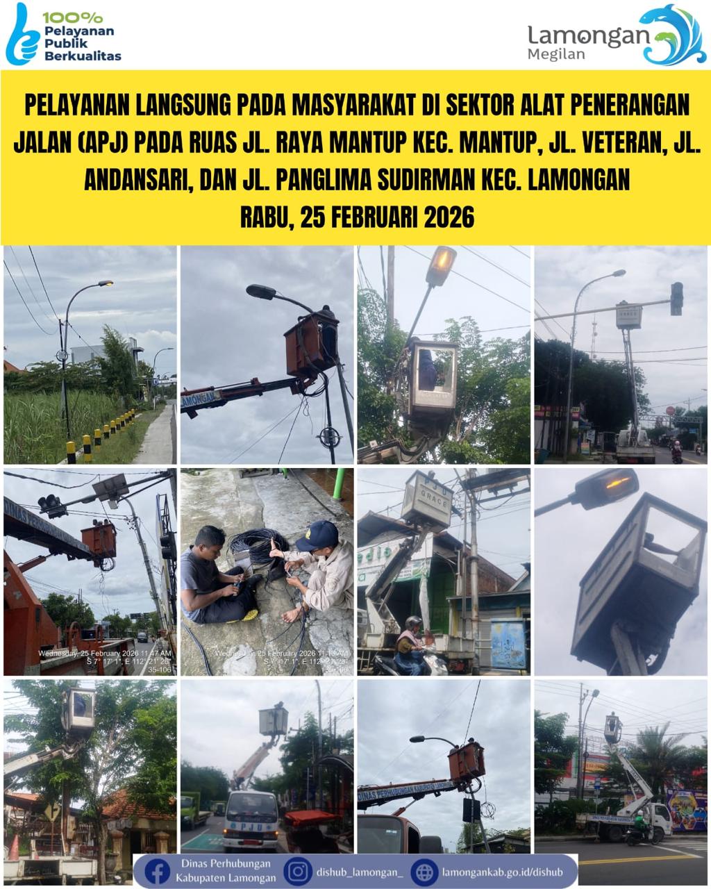 Foto: Pelayanan Langsung pada Masyarakat di Sektor Penerangan Jalan Umum (PJU) di Kecamatan Mantup & Lamongan