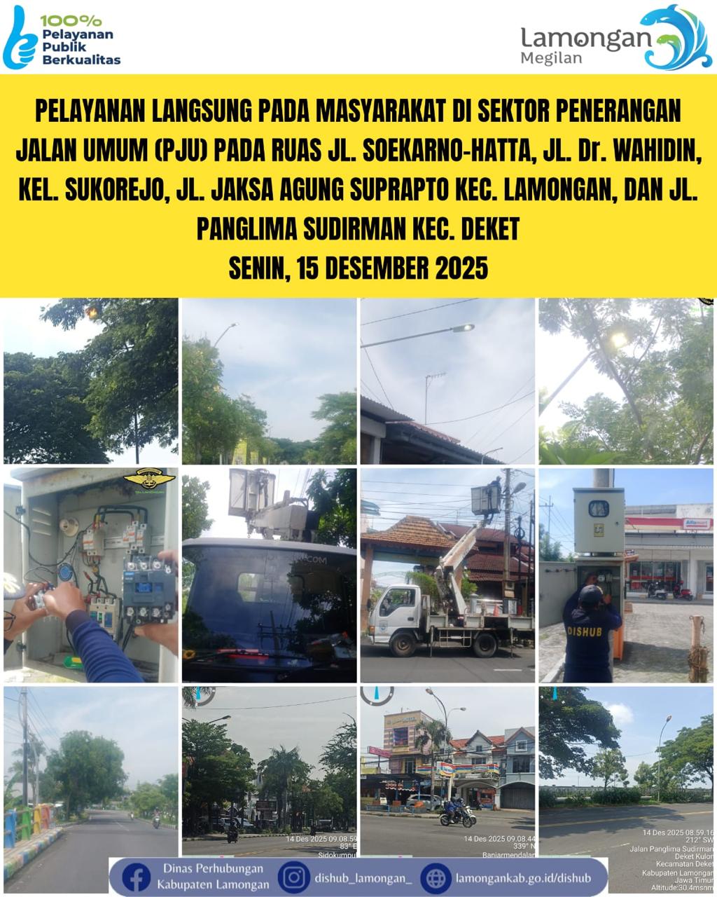 Foto: Pelayanan Langsung pada Masyarakat di Sektor Penerangan Jalan Umum (PJU) di Kecamatan Lamongan