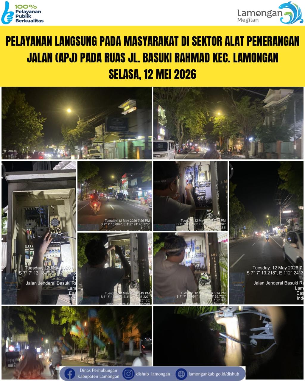 Foto: Pelayanan Langsung pada Masyarakat di Sektor Penerangan Jalan Umum (PJU) di Kecamatan Lamongan