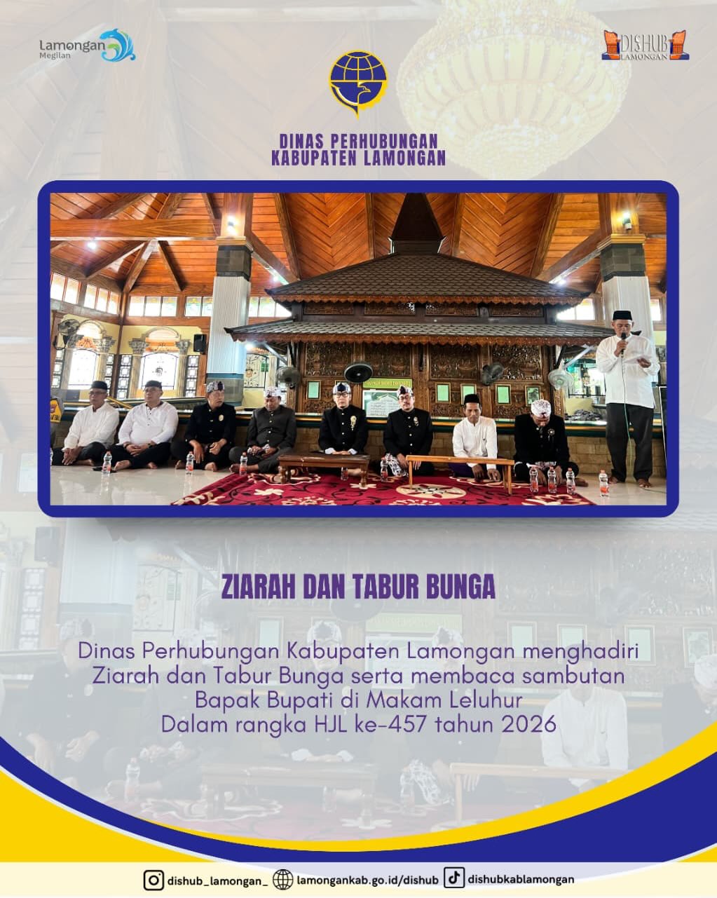 Foto: Dinas Perhubungan Kabupaten Lamongan menghadiri Ziarah dan Tabur Bunga