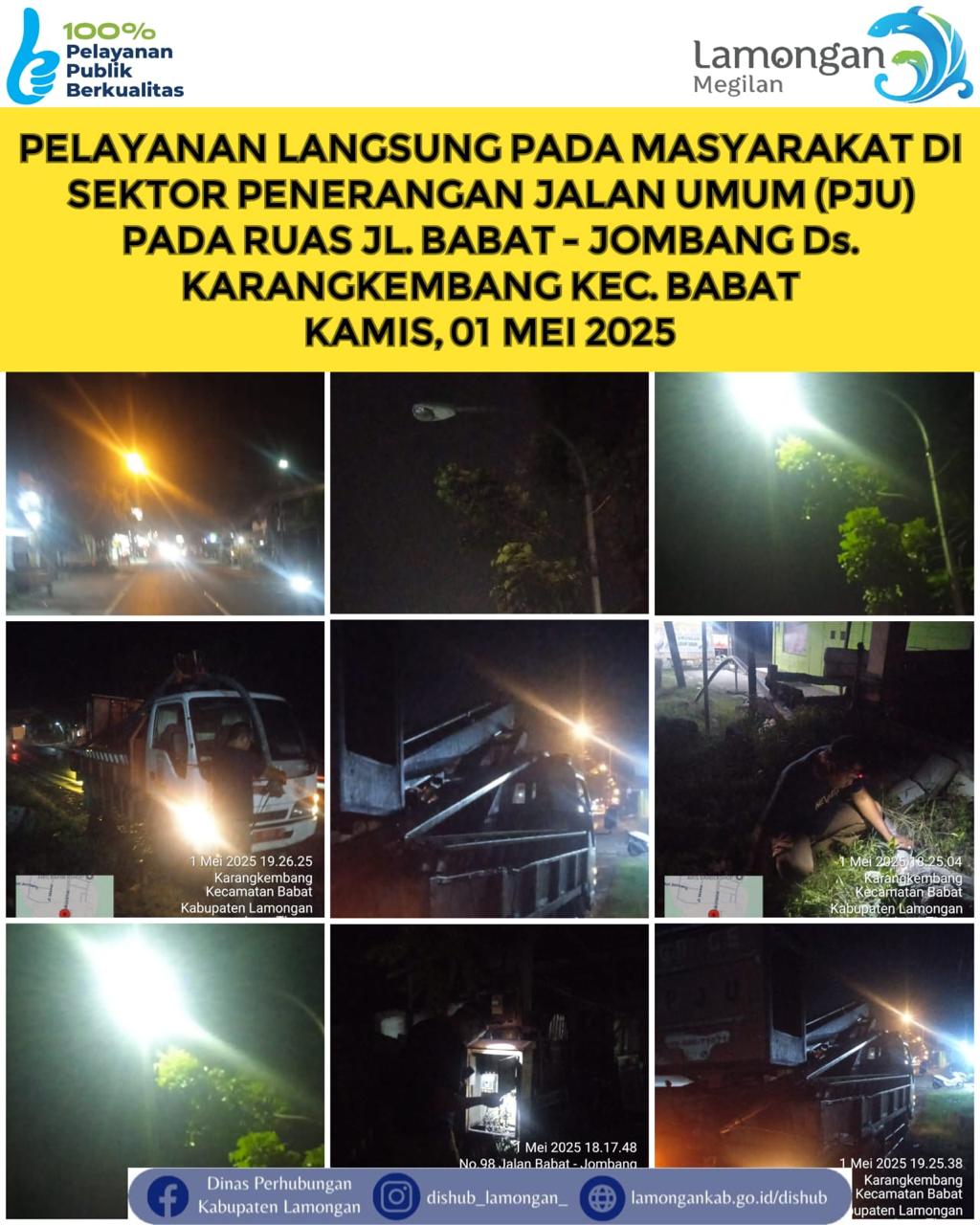 Pelayanan Langsung pada Masyarakat di Sektor Penerangan Jalan Umum (PJU)