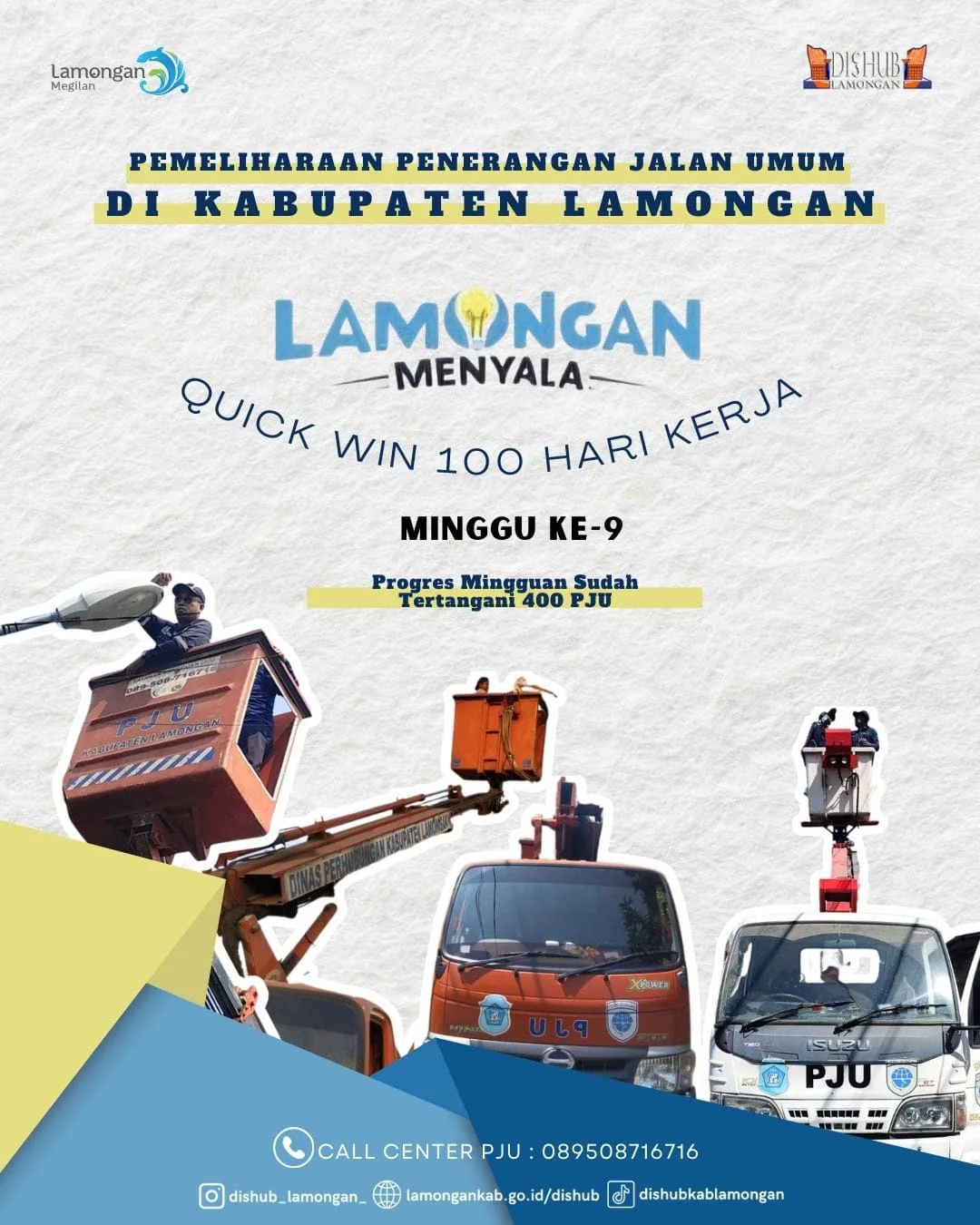 Pemeliharaan Penerangan Jalan Umum di Kabupaten Lamongan