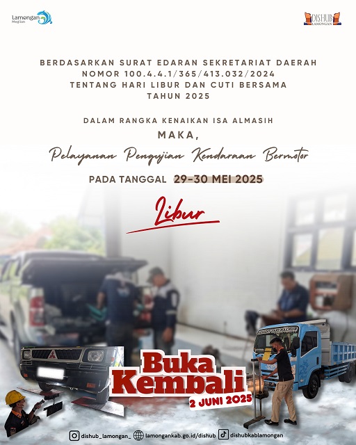 Pengumuman Uji Kir Libur