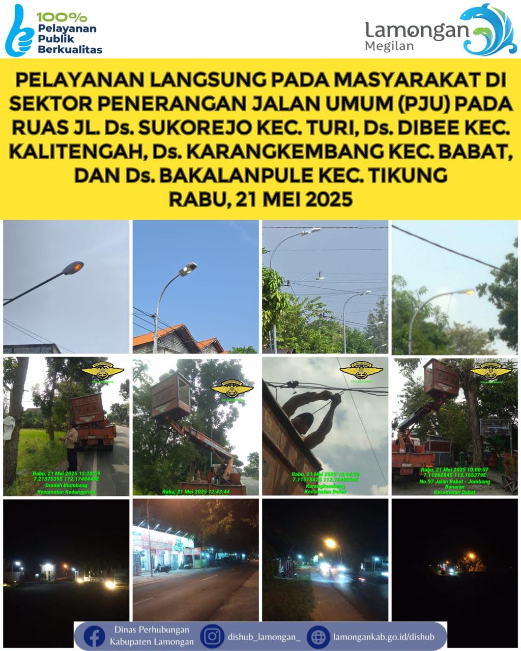 Foto: Pelayanan Langsung pada Masyarakat di Sektor Penerangan Jalan Umum (PJU)