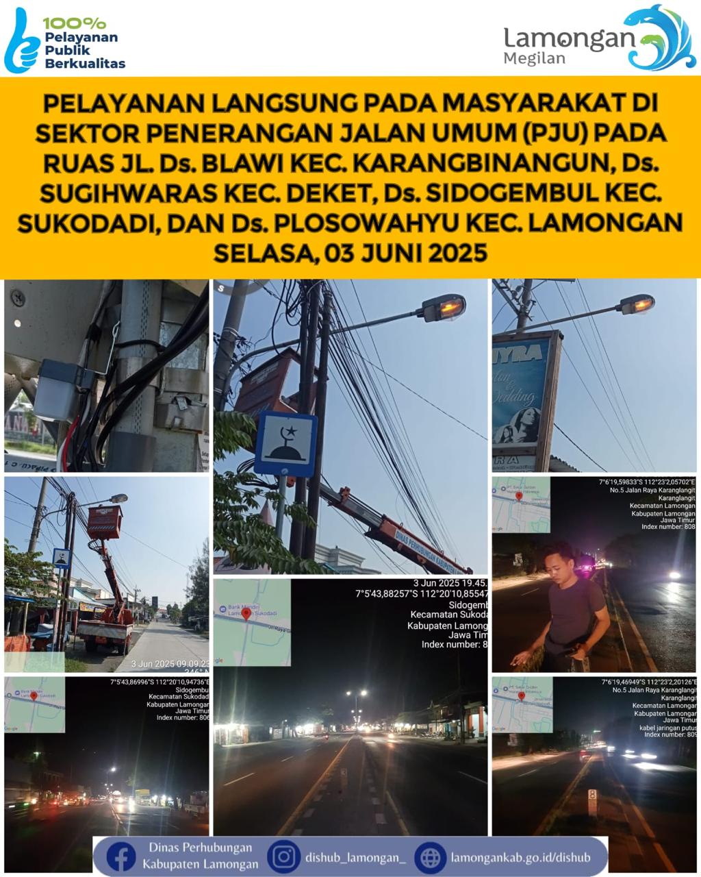 Pelayanan Langsung pada Masyarakat di Sektor Penerangan Jalan Umum (PJU)