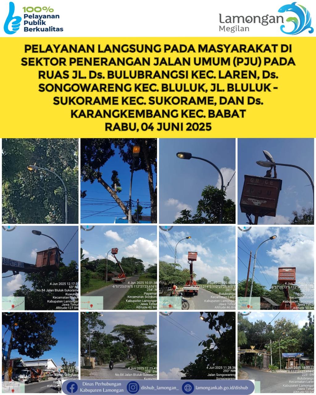Pelayanan Langsung pada Masyarakat di Sektor Penerangan Jalan Umum (PJU)