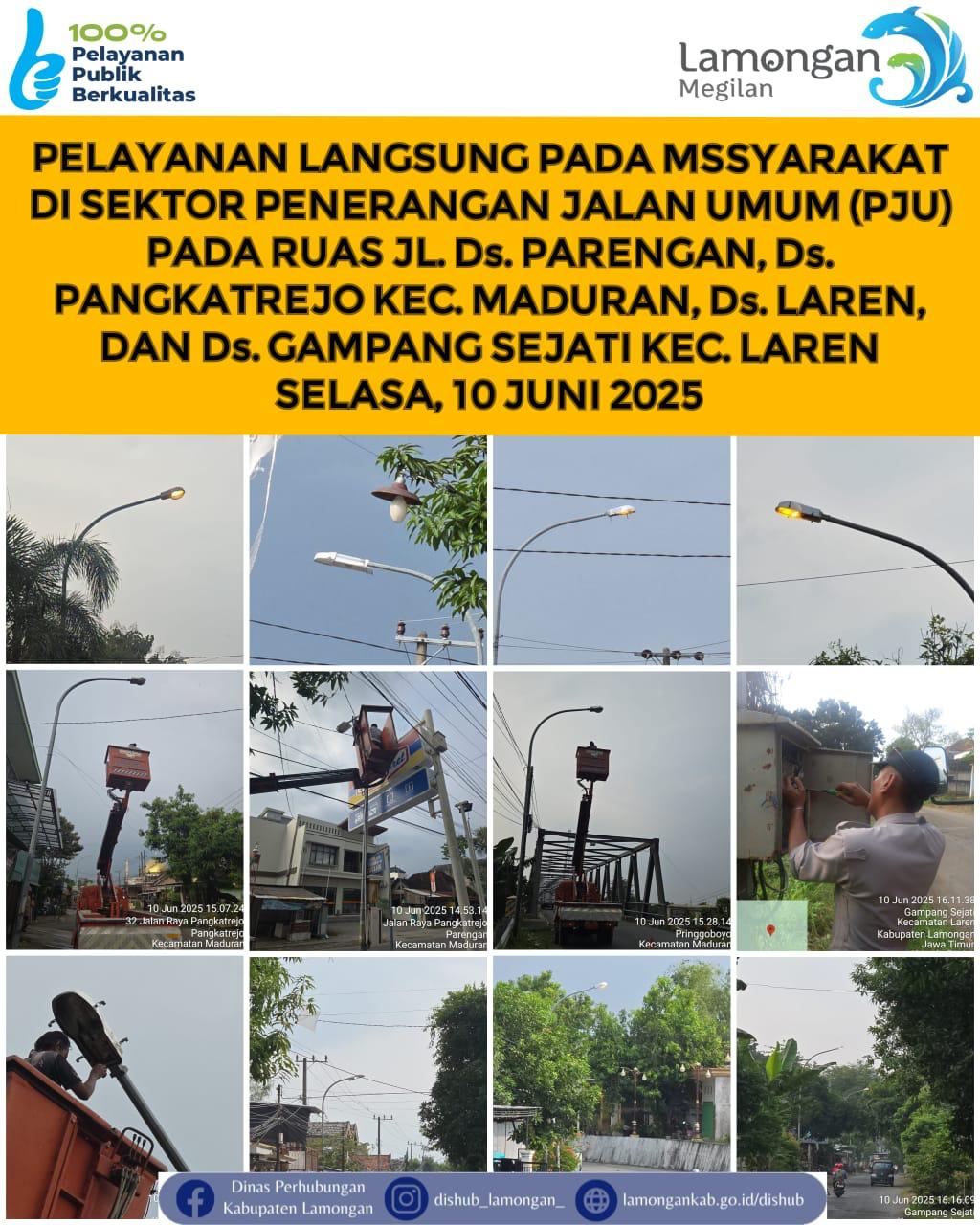 Pelayanan Langsung pada Masyarakat di Sektor Penerangan Jalan Umum (PJU)