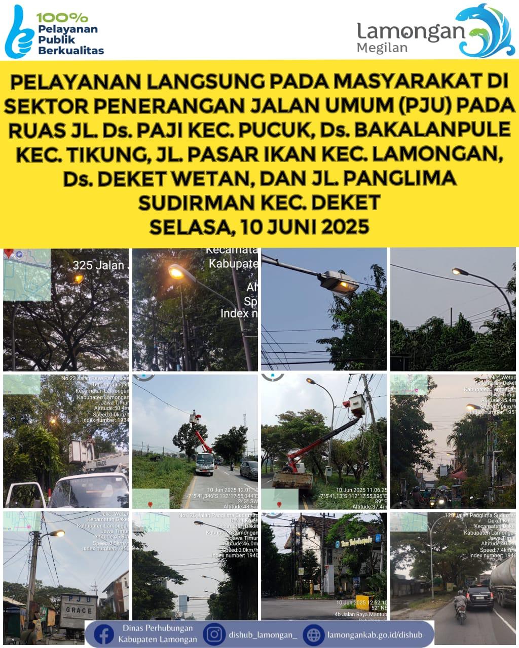 Pelayanan Langsung pada Masyarakat di Sektor Penerangan Jalan Umum (PJU)