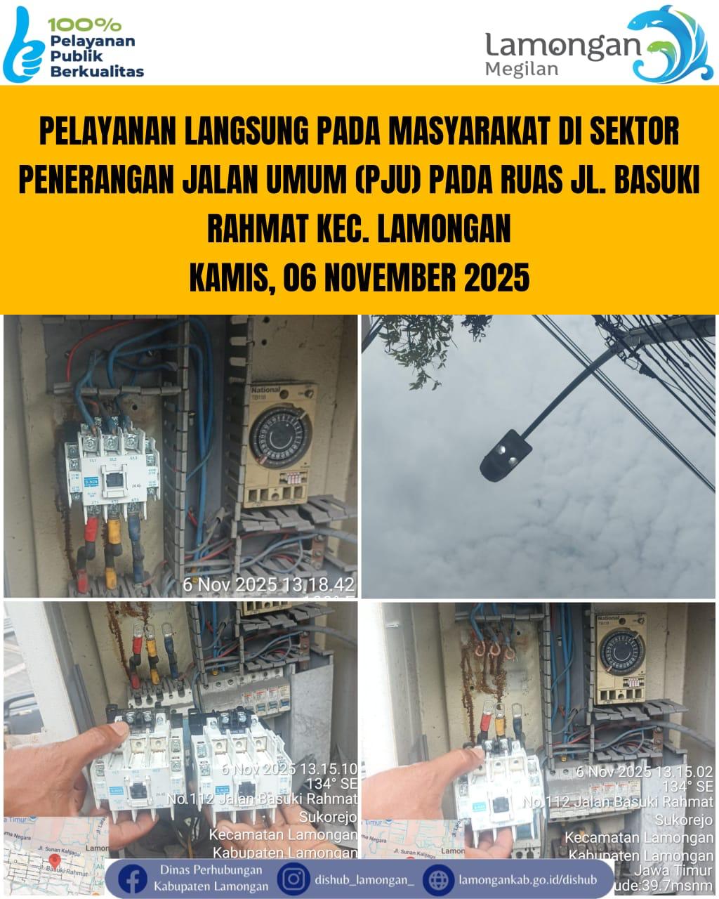 Foto: Pelayanan Langsung pada Masyarakat di Sektor Penerangan Jalan Umum (PJU) di Kecamatan Lamongan