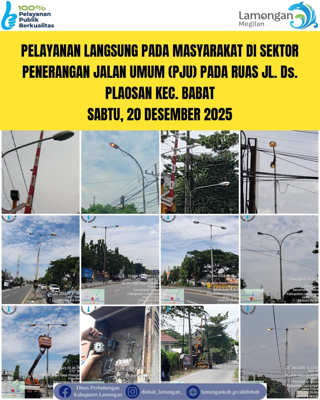 Foto: Pelayanan Langsung pada Masyarakat di Sektor Penerangan Jalan Umum (PJU) di Kecamatan Babat