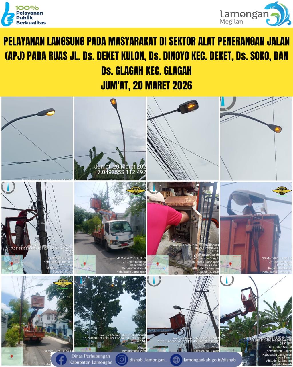 Foto: Pelayanan Langsung pada Masyarakat di Sektor Penerangan Jalan Umum (PJU) di Kecamatan Deket & Glagah