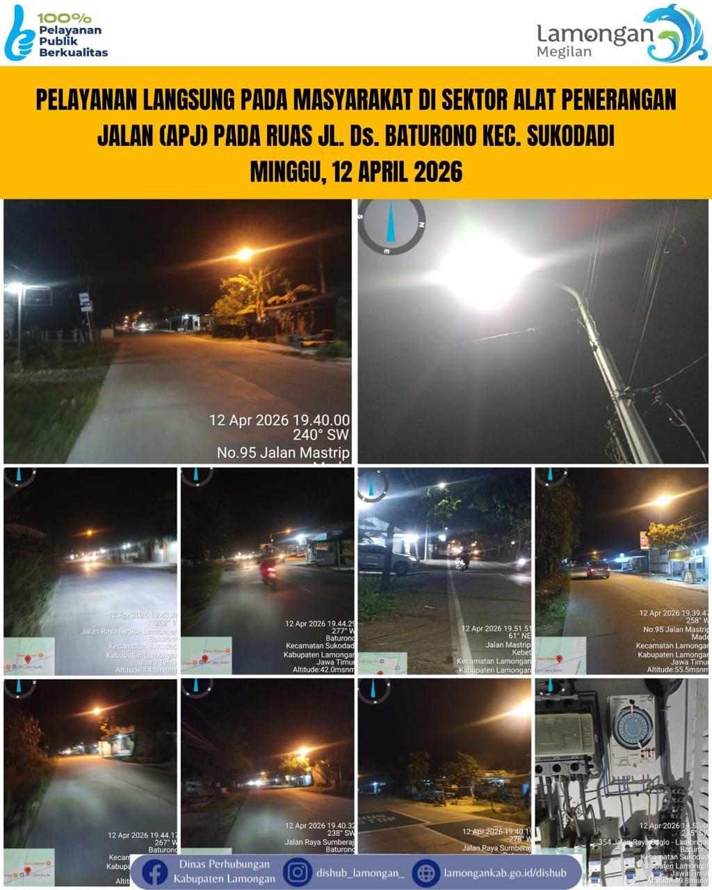 Foto: Pelayanan Langsung pada Masyarakat di Sektor Penerangan Jalan Umum (PJU) di Kecamatan Sukodadi