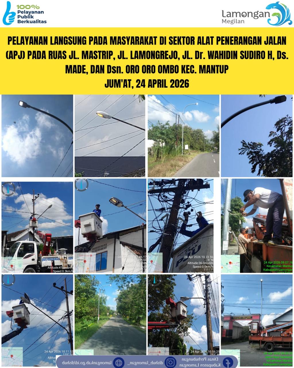 Foto: Pelayanan Langsung pada Masyarakat di Sektor Penerangan Jalan Umum (PJU) di Kecamatan Lamongan & Mantup