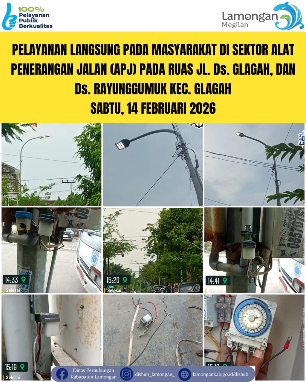 Foto: Pelayanan Langsung pada Masyarakat di Sektor Penerangan Jalan Umum (PJU) di Kecamatan Glagah