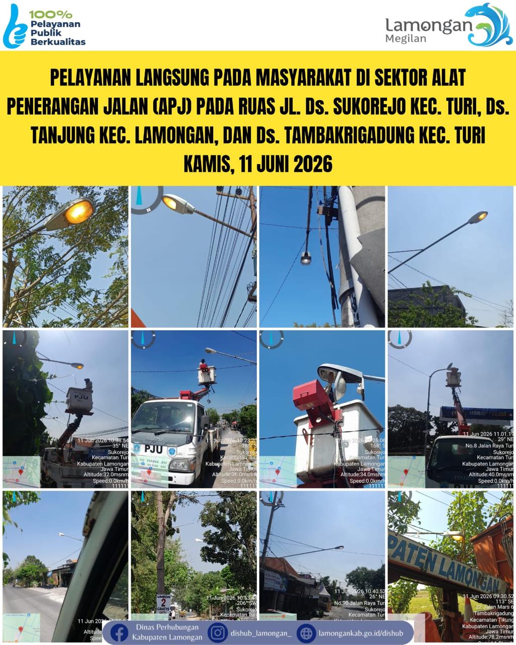 Foto: Pelayanan Langsung pada Masyarakat di Sektor Penerangan Jalan Umum (PJU) di Kecamatan Turi & Lamongan