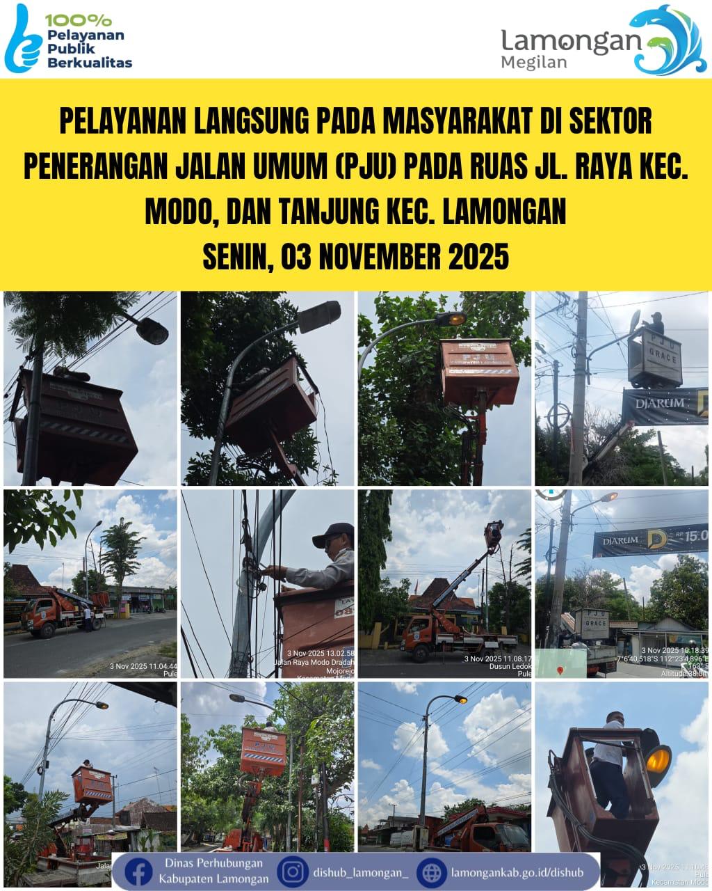 Foto: Pelayanan Langsung pada Masyarakat di Sektor Penerangan Jalan Umum (PJU) di Kecamatan Modo & Lamongan