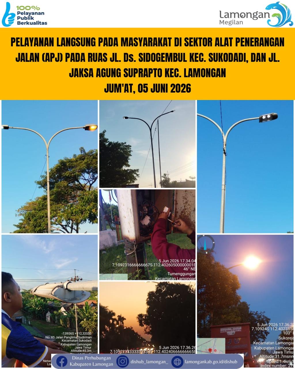 Foto: Pelayanan Langsung pada Masyarakat di Sektor Penerangan Jalan Umum (PJU) di Kecamatan Sukodadi & Lamongan