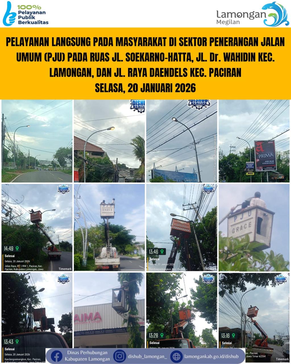 Pelayanan Langsung pada Masyarakat di Sektor Penerangan Jalan Umum (PJU) di Kecamatan Lamongan & Paciran