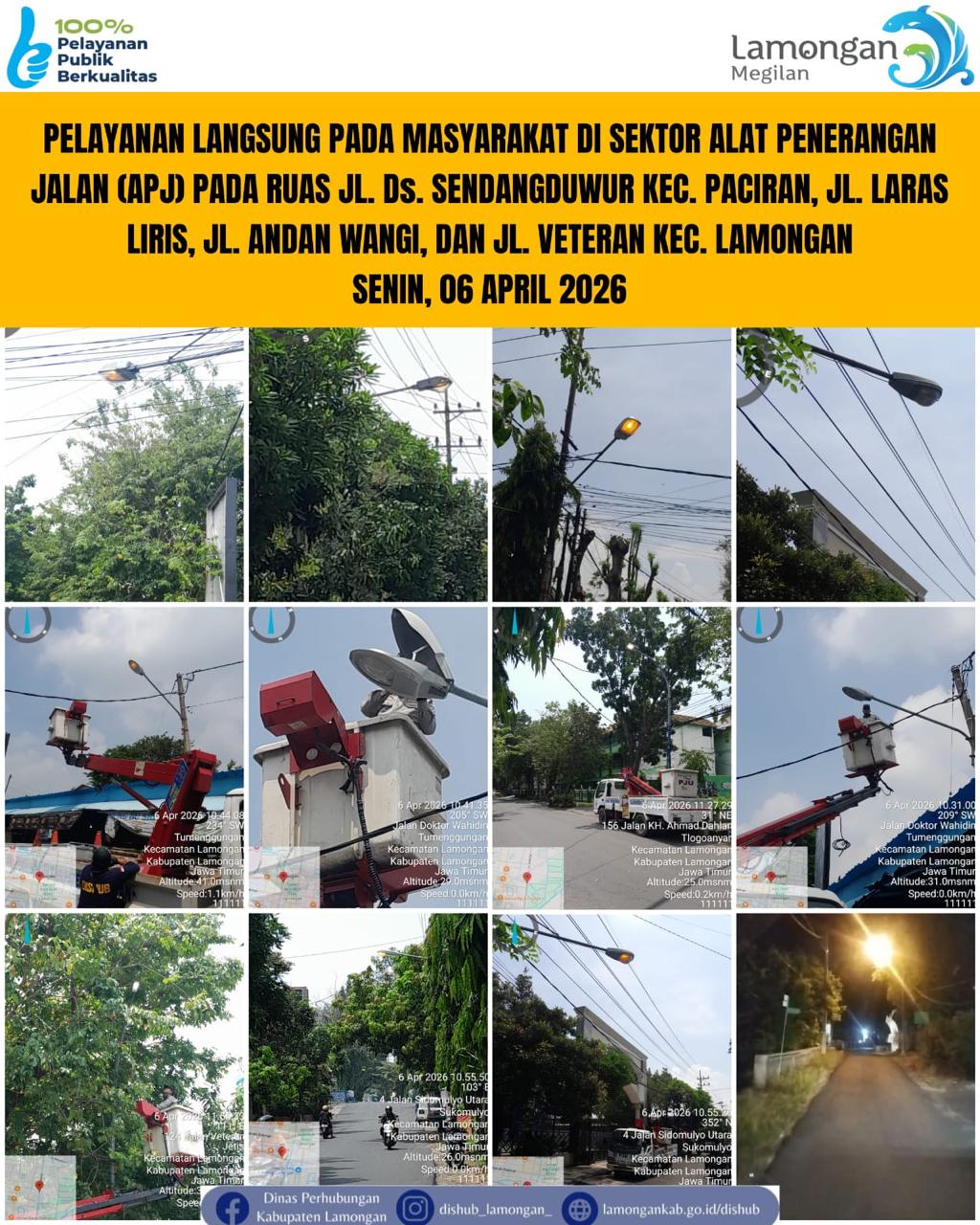 Foto: Pelayanan Langsung pada Masyarakat di Sektor Penerangan Jalan Umum (PJU) di Kecamatan Paciran & Lamongan