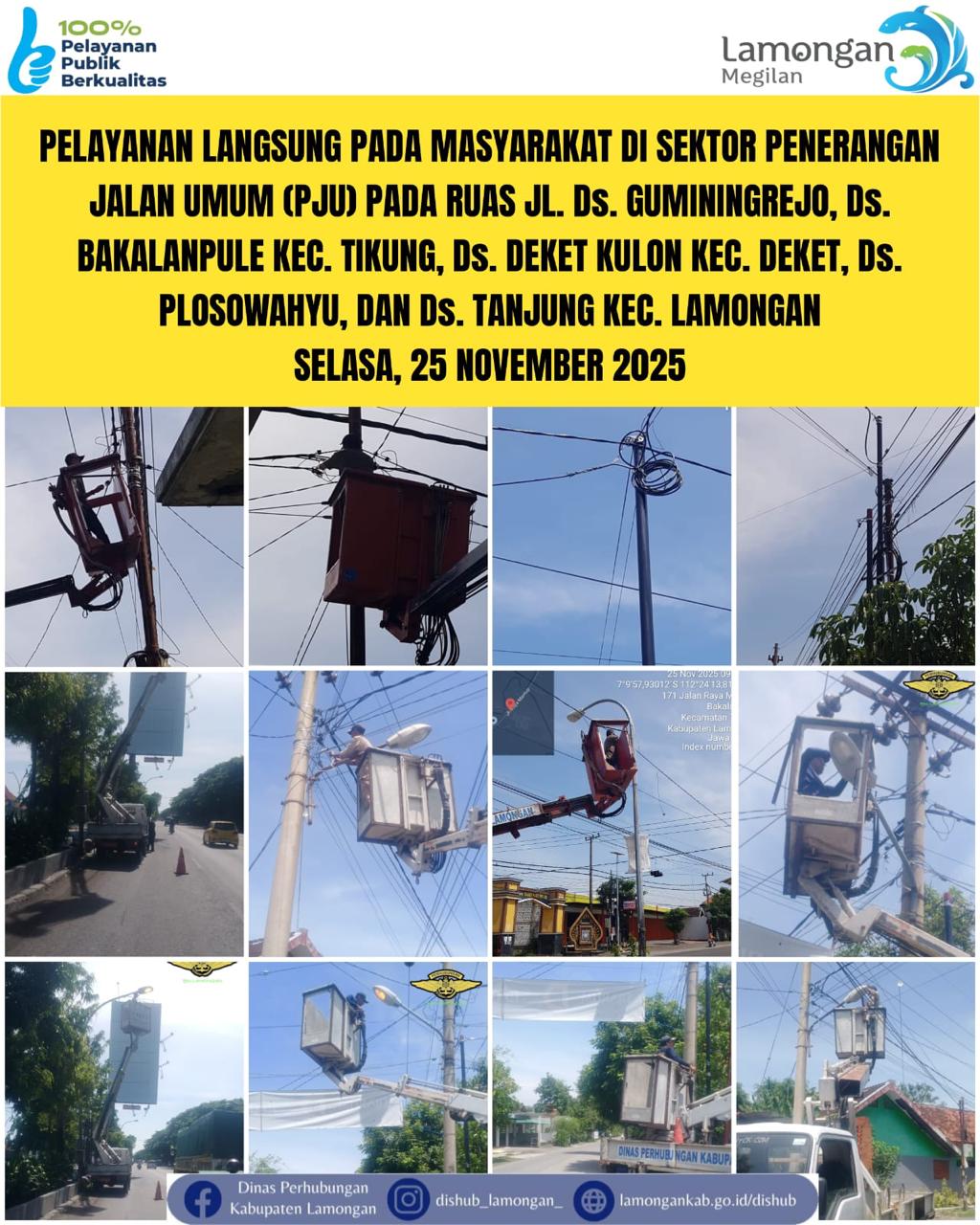 Pelayanan Langsung pada Masyarakat di Sektor Penerangan Jalan Umum (PJU) di Kecamatan Tikung, Dek...