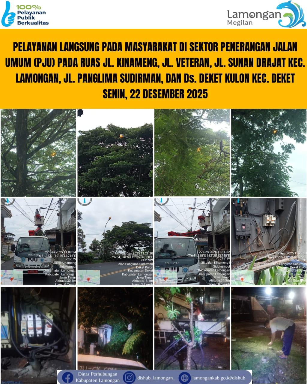 Foto: Pelayanan Langsung pada Masyarakat di Sektor Penerangan Jalan Umum (PJU) di Kecamatan Lamongan