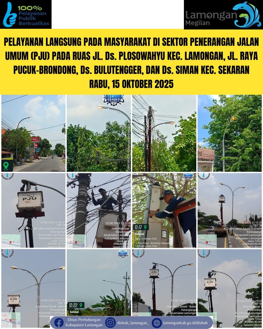 Foto: Pelayanan Langsung pada Masyarakat di Sektor Penerangan Jalan Umum (PJU) di Kecamatan Sekaran dan Lamongan