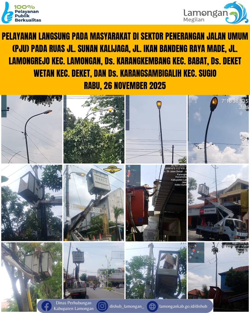 Pelayanan Langsung pada Masyarakat di Sektor Penerangan Jalan Umum (PJU) di Kecamatan Babat, Lamo...