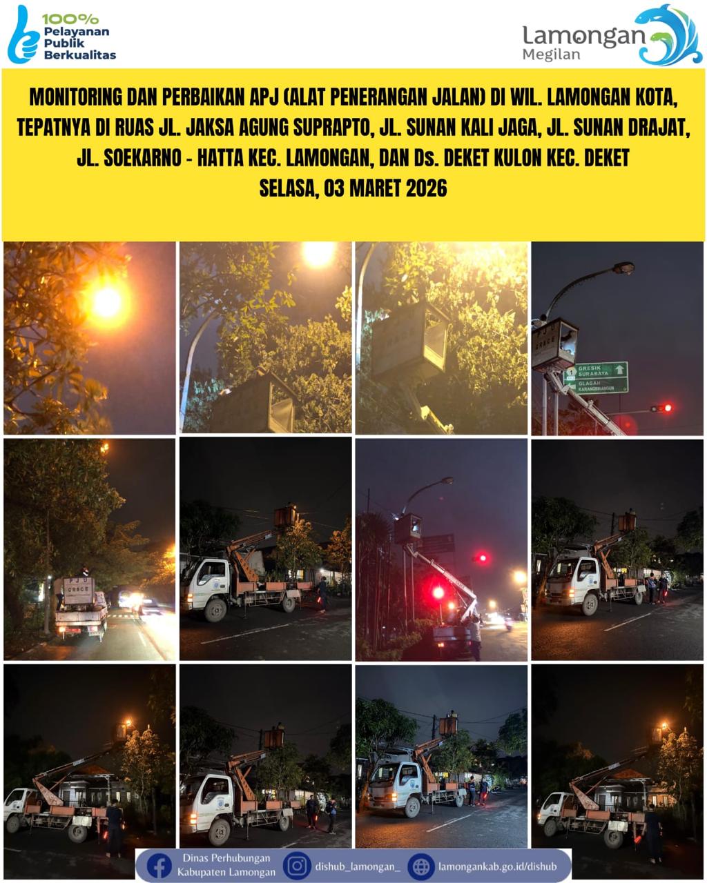 Foto: Pelayanan Langsung pada Masyarakat di Sektor Penerangan Jalan Umum (PJU) di Kecamatan Lamongan & Deket